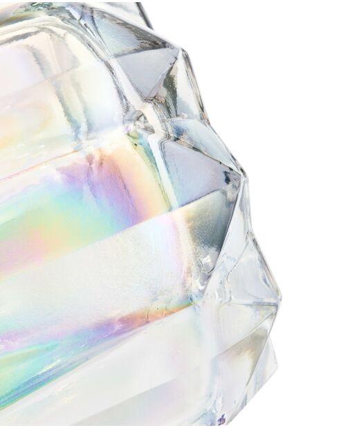 Vase plis verre lustre multicilore L - D14xH40 cm