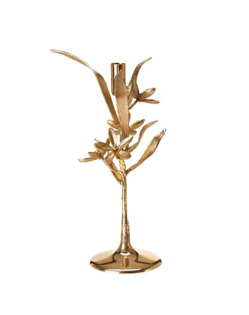 Portavelas dorado bergamota - 10,5x13x31 cm