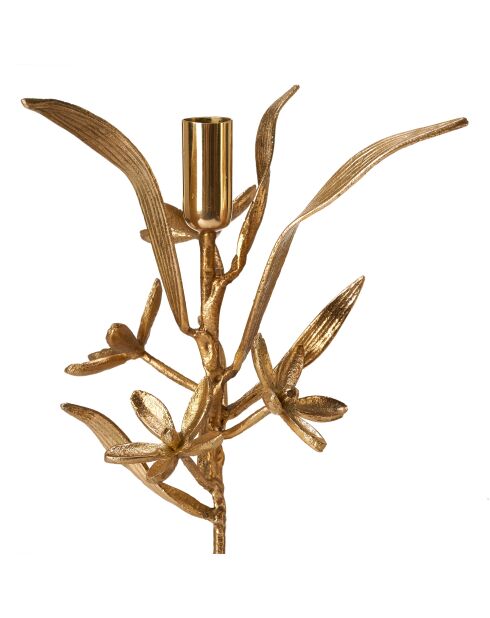 Portavelas dorado bergamota - 10,5x13x31 cm