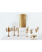 Portavelas dorado bergamota - 10,5x13x31 cm