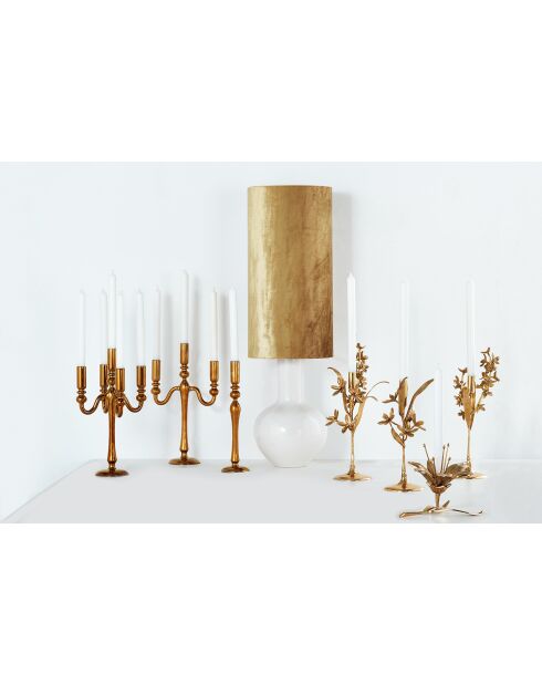 Portavelas dorado bergamota - 10,5x13x31 cm