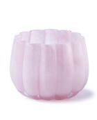 Kerzenhalter aus rosafarbener Hurricane-Melone - D13,7xH10 cm