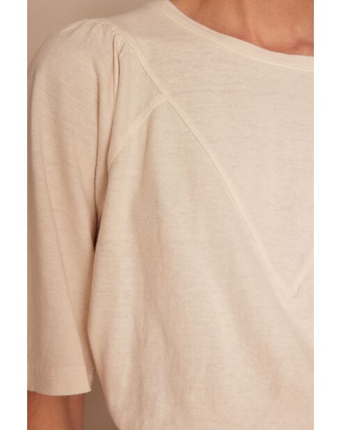 Cremefarbenes T-Shirt Angele