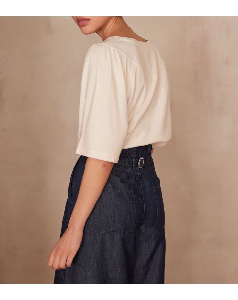 Cremefarbenes T-Shirt Angele