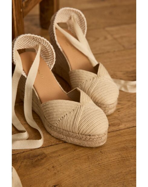 Ecrufarbene Sandalen Marina Espadrilles