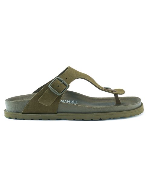 Groene fluwelen leren sandalen van Gala