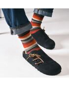 Zuecos de terciopelo de piel Ester azul marino