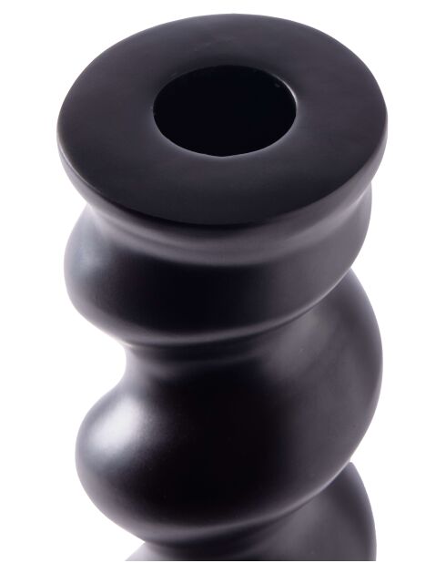 Portavelas Twister negro XL - D16x H49 cm