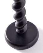 Portavelas Twister negro XL - D16x H49 cm