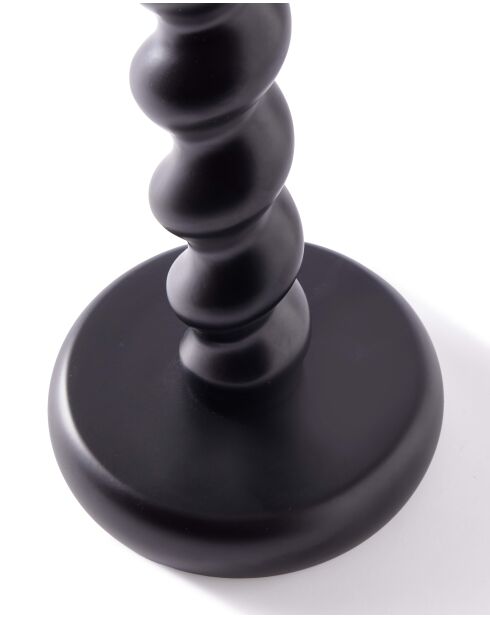 Portavelas Twister negro XL - D16x H49 cm