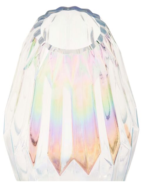 Vase plis verre lustre multicilore M- D17xH32 cm