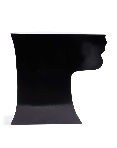 Statue Tête droite bas noire - 41x33x79 cm