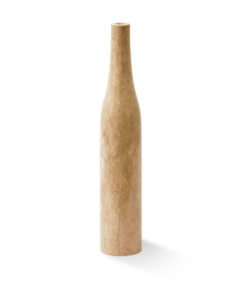 Bougeoir bouteille long beige - D8.5xH47 cm