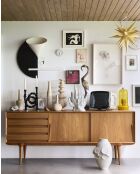 Bougeoir bouteille long beige - D8.5xH47 cm