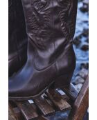 Stivali Lucien, stivali marrone scuro