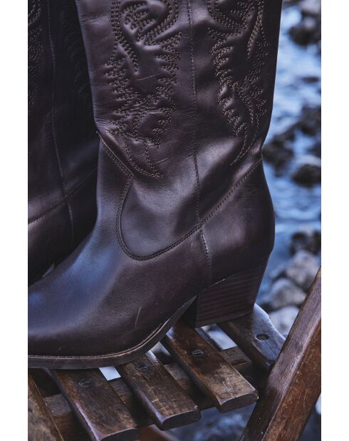 Bottes Lucien bottes marron foncé