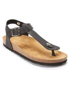 Schwarze Ledersandalen Leon