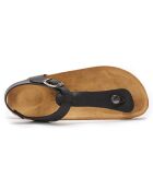 Schwarze Ledersandalen Leon