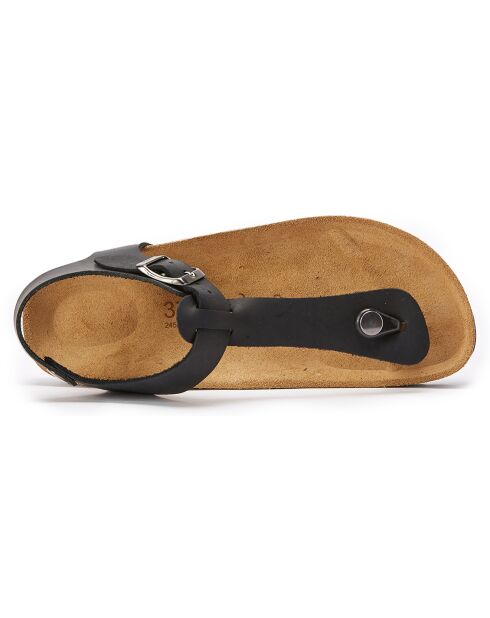 Sandales en cuir Leon noires
