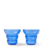 2 gobelets Mizu Kiri bleus - D10xH9 cm