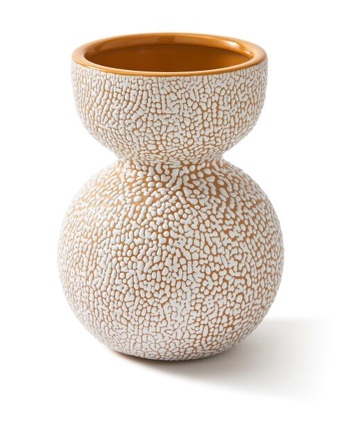 Vase Boolb dots orange S - D13.7xH20 cm