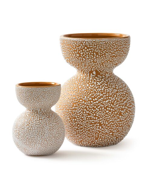 Vase Boolb dots orange S - D13.7xH20 cm