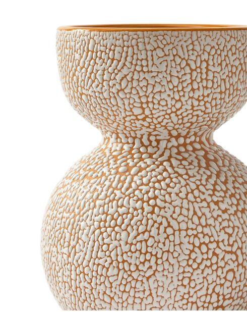 Vase Boolb dots orange S - D13.7xH20 cm