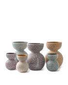 Vase Boolb dots orange S - D13.7xH20 cm