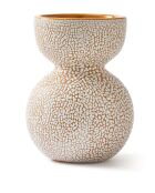 Vase Boolb dots orange S - D13.7xH20 cm