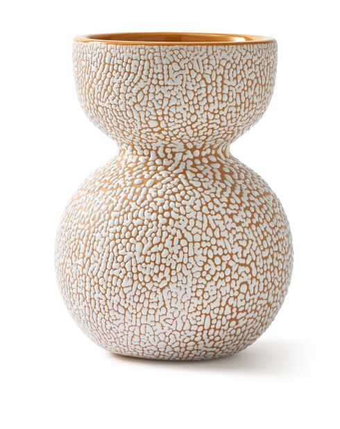 Vase Boolb dots orange S - D13.7xH20 cm