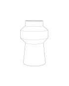 Vase Objet blanc et doré M - D24.5xH38 cm