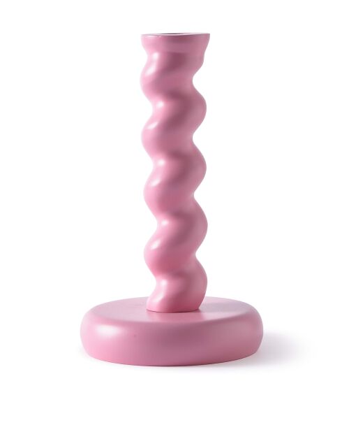 Portavelas Twister rosa claro M - D14xH24 cm