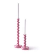 Portavelas Twister rosa claro M - D14xH24 cm