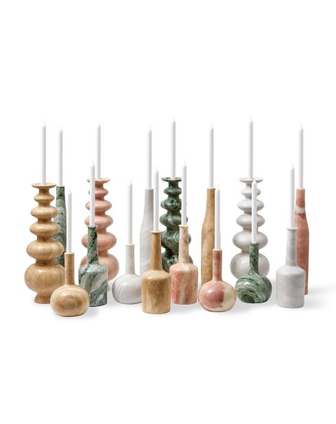 Bougeoir Héritage rose - D18xH50 cm