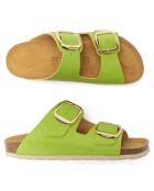 Mules Alberto in pelle di velluto verde