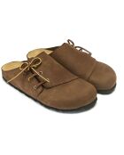 Zuecos Ester de piel marrón