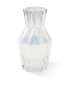 Vase plis verre lustre multicilore S- D17xH31 cm
