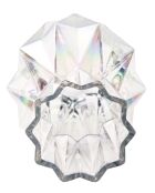 Vase plis verre lustre multicilore S- D17xH31 cm