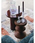 Vase plis verre lustre multicilore S- D17xH31 cm