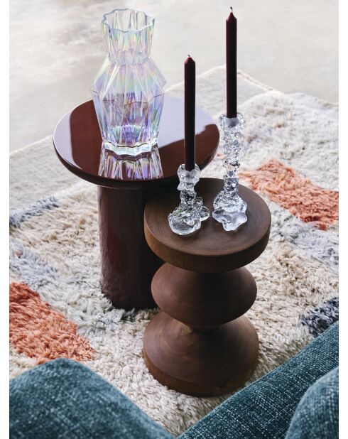 Vase plis verre lustre multicilore S- D17xH31 cm