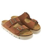 Braune Pantoletten Ana aus Samtleder