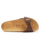 Mules en cuir Agata marron