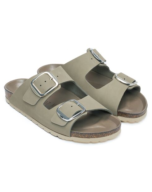 Grijze leren muiltjes van Alberto