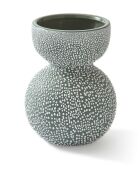 Vase Boolb dots vert foncé S - D13.7xH20 cm