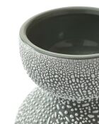 Vase Boolb dots vert foncé S - D13.7xH20 cm
