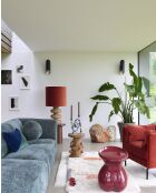 Taburete corporal rojo burdeos - 42,5x37,5 x50 cm