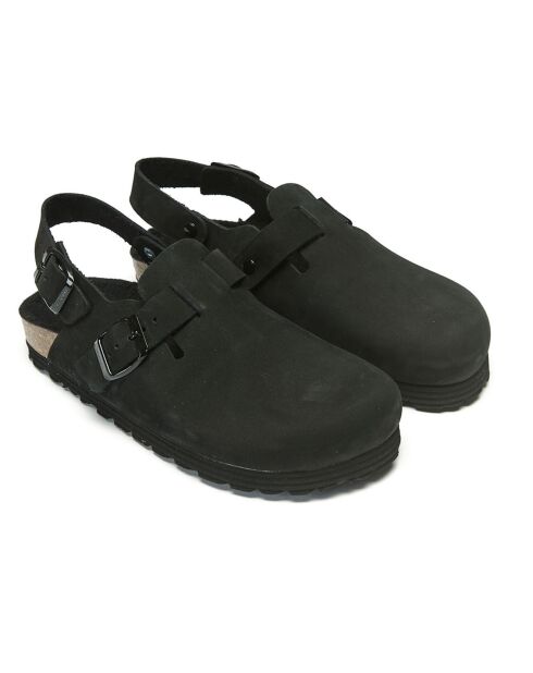 Zuecos Oscar de piel negros