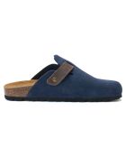 Sabots en velours de cuir Noé marine