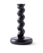 Schwarzer Twister-Kerzenhalter M - D14xh24 cm