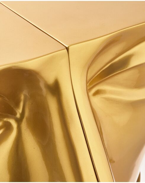 Statue Tête droite haut dorée - 56x46x40 cm